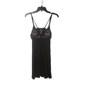 Victoria Secret Black Chamise Nightie M
